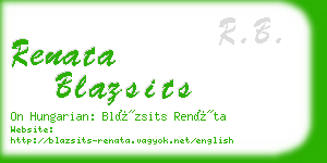 renata blazsits business card